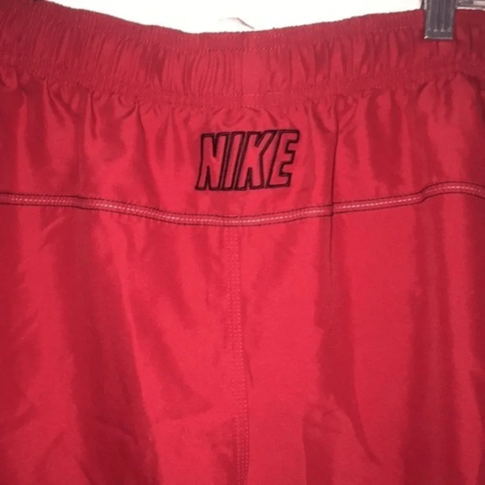 Vintage Nike Men's Quick Dry Elastic Waist Red Swim‎ Trunks Size XL
